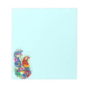 bright parrot blue notepad