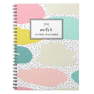 Bright Pastel Abstrait Motif Personnalisé Carnet I