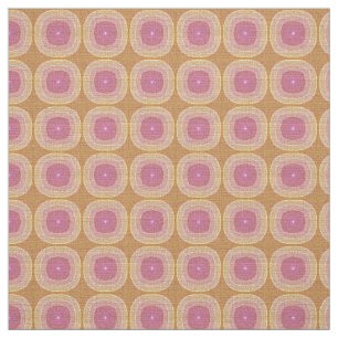 Bright Pastel Pink Yellow Ochre Bali Batik Pattern Fabric
