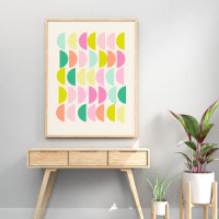 Bright Pastels Modern Geometric Shapes Pattern