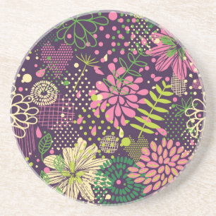 Bright pattern coaster