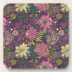 Bright pattern coaster