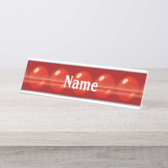 Bright Pattern Desk Name Plate (Front)