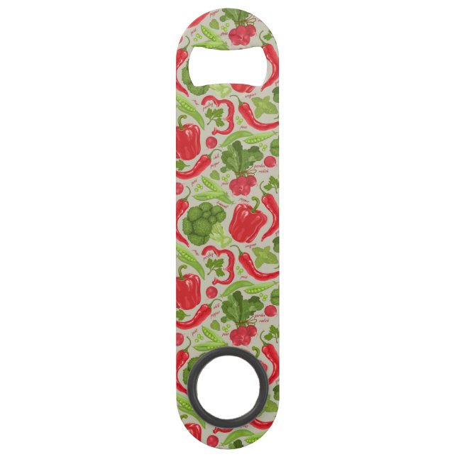 Bright pattern from fresh vegetables bar key (Front)