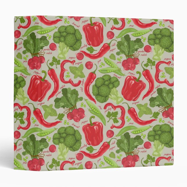 Bright pattern from fresh vegetables binder (Front/Spine)