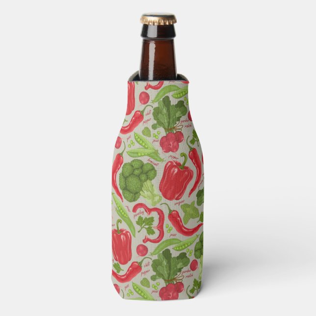 Bright pattern from fresh vegetables bottle cooler (Bottle Front)