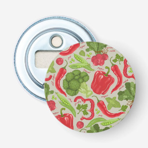 Bright pattern from fresh vegetables bottle opener