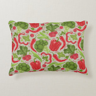 Bright pattern from fresh vegetables decorative pillow