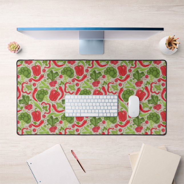 Bright pattern from fresh vegetables desk mat (Office 1)