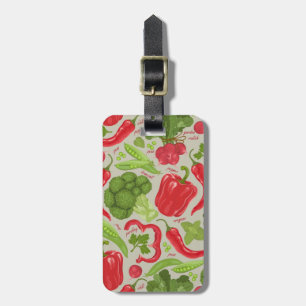 Bright pattern from fresh vegetables luggage tag