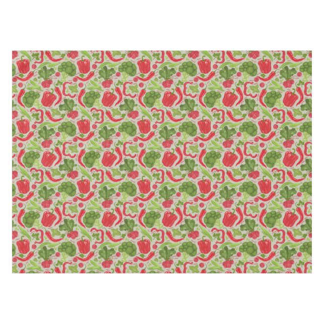 Bright pattern from fresh vegetables tablecloth (Front (Horizontal))
