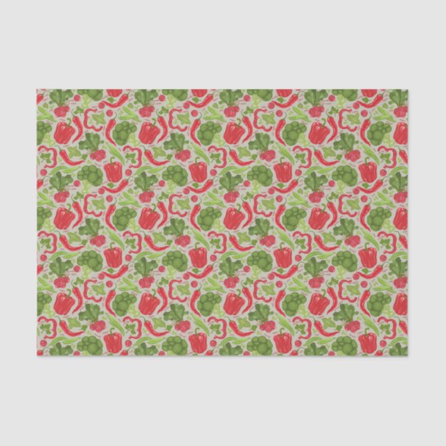 Bright pattern from fresh vegetables tissue paper (Front)