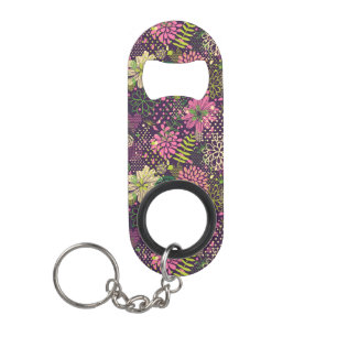 Bright pattern keychain bottle opener