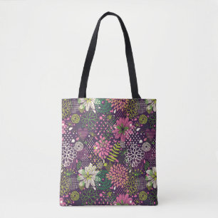 Bright pattern tote bag