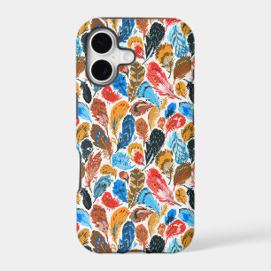 Bright pattern with bird feathers