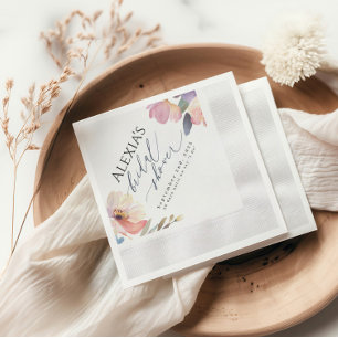 Bright Peony Shower Napkin Design