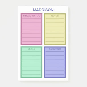 Bright Personalized To - Do List Post-it Notes