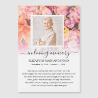 Bright Photo Sympathy Funeral Prayer Card