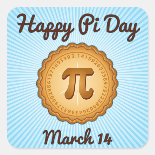 Bright Pi Day Stickers (Devant)