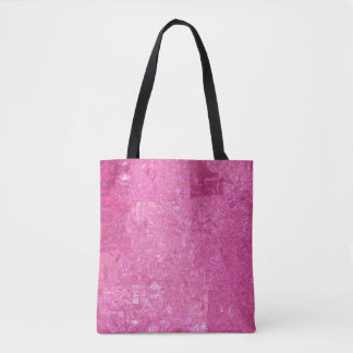 Bright Pink Abstract Mosaic Gloss Tote Bag