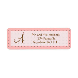 Bright Pink and Brown Monogram