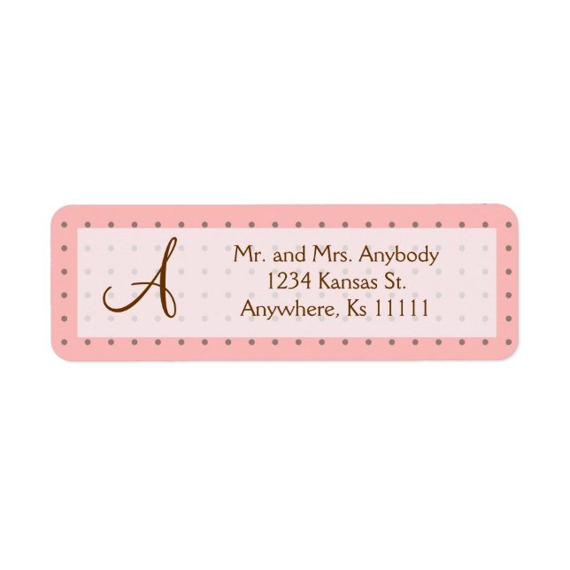 Bright Pink and Brown Monogram (Front)