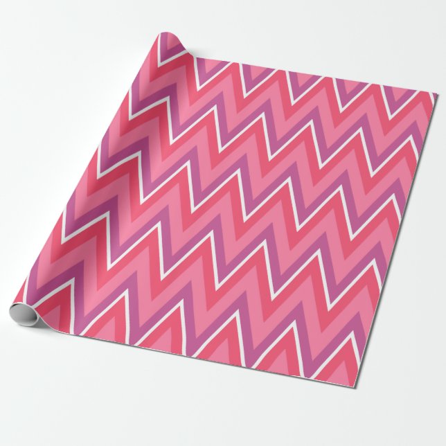 Bright Pink and Purple Wrapping Paper (Unrolled)