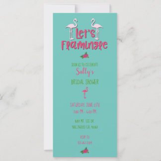 Bright Pink and Teal Let's Flamingle Bridal Shower
