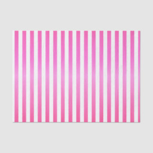 Bright Pink and White Stripes Tissue Paper