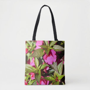 Bright Pink Begonia Flowers Tote Bag