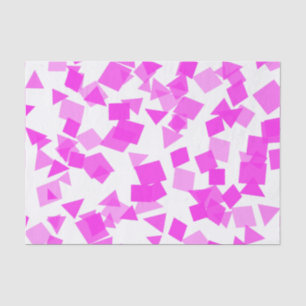 Bright Pink Confetti on White Tissue Paper