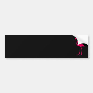 Bright Pink Flamingo Bumper Sticker
