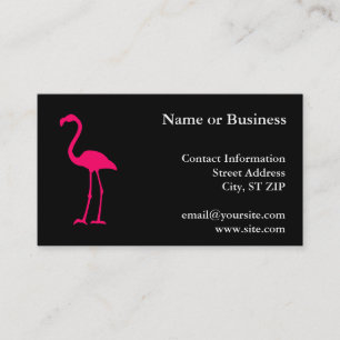 Bright Pink Flamingo Business Card