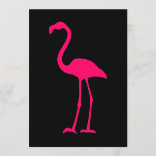 Bright Pink Flamingo Invitation