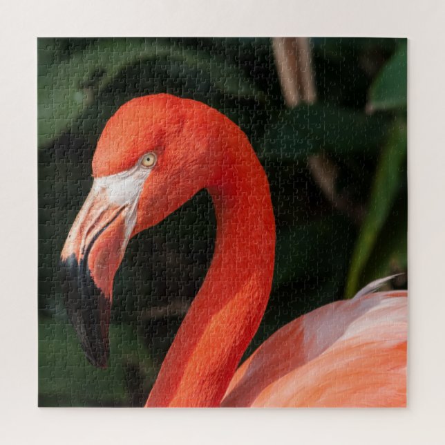Bright Pink Flamingo Jigsaw Puzzle (Vertical)