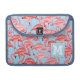 Bright Pink Flamingos On Blue | Add Your Initial Sleeve For MacBook Pro (Front Closed)