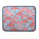 Bright Pink Flamingos On Blue | Add Your Initial Sleeve For MacBook Pro (Back)