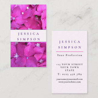 Bright Pink Floral Business Card