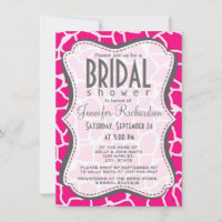 Bright Pink Giraffe Animal Print