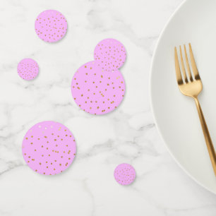 Bright Pink & Gold Modern Chic Trendy Glam Party Confetti