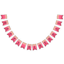 Bright Pink Happy Birthday With Gold Glitter
