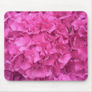 Bright Pink Hydrangea Flowers Mouse Pad
