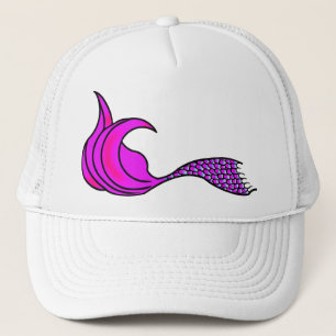 Bright Pink Mermaid Tail Trucker Hat