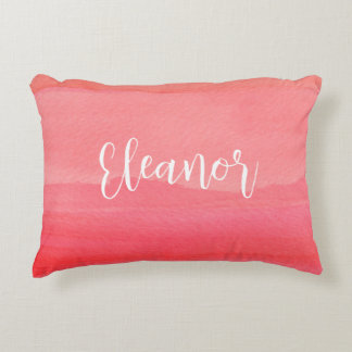 Bright Pink Ombre Design for Girl Accent Pillow