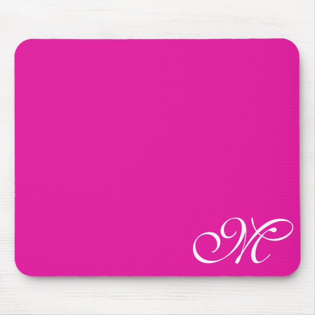 Bright Pink or Choose Your Colour Mouse Pad (Front)