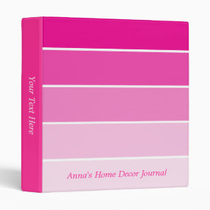 Bright Pink Paint Samples Binder