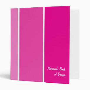 Bright Pink Paint Samples Binder