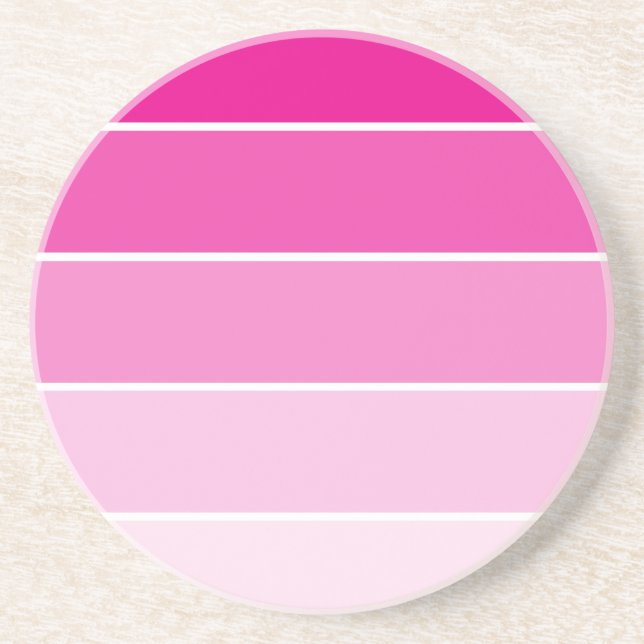 Bright Pink Paint Samples Coaster (Front)