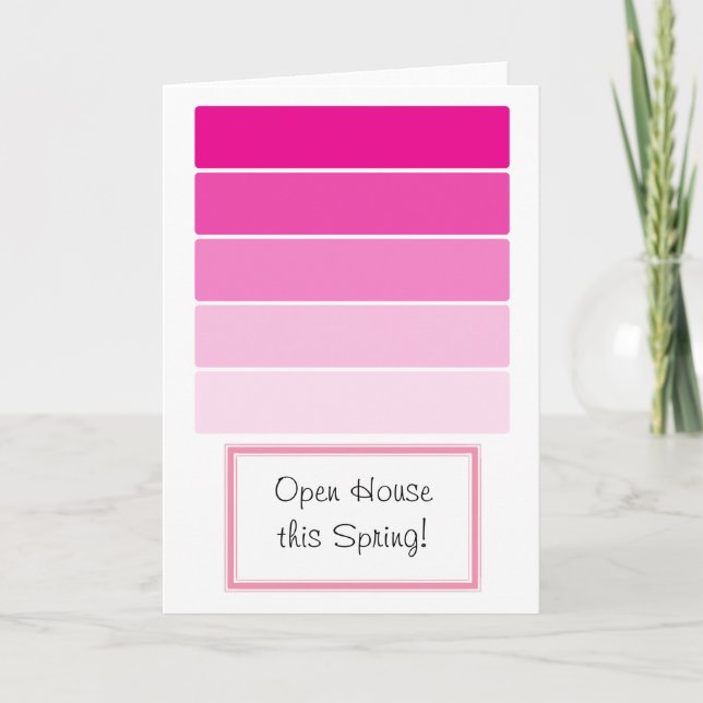 Bright Pink Paint Samples Invitation (Front)