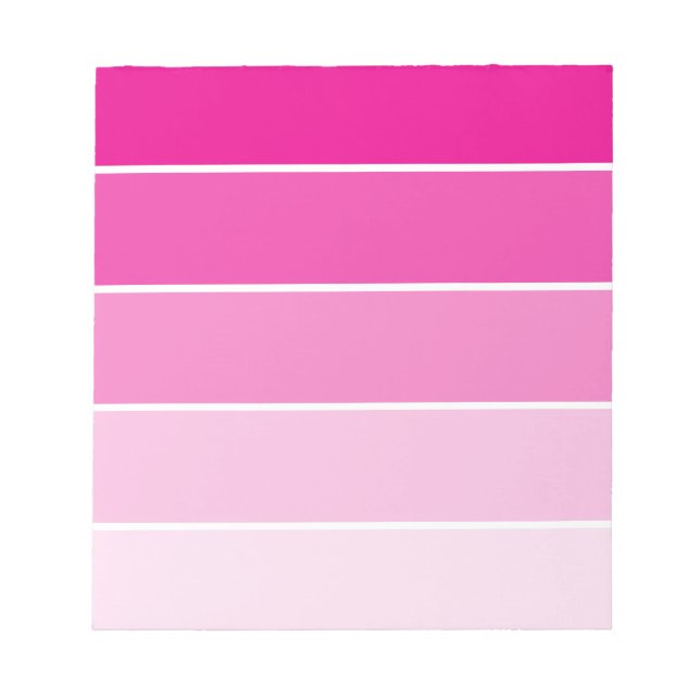 Bright Pink Paint Samples Notepad (Front)